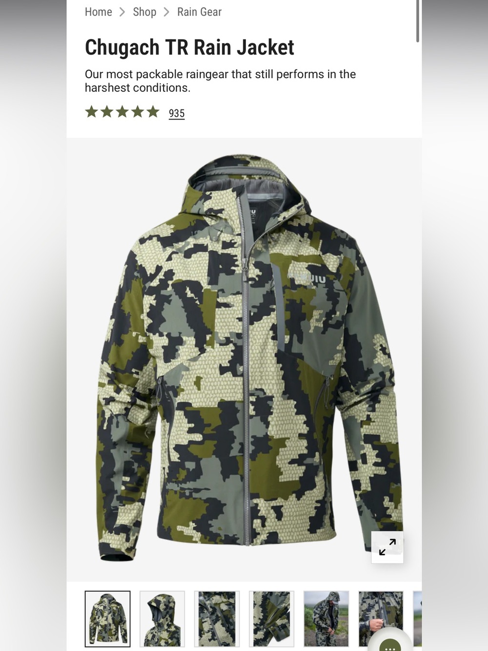 KUIU Rain Gear XXL